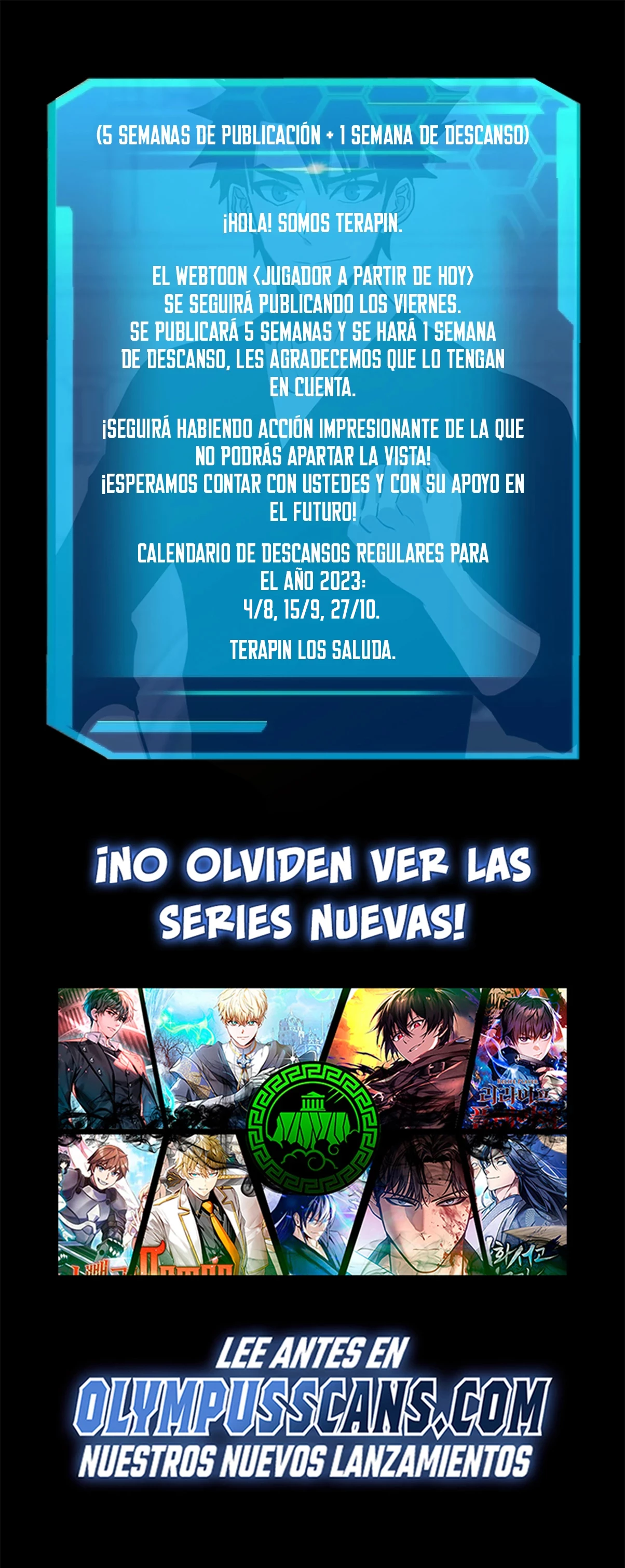 Jugador a partir de hoy > Capitulo 84.5 > Page 01